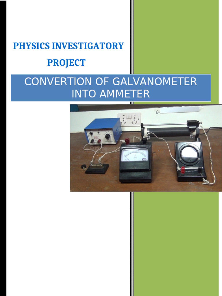 Galvanometer to Ammeter Conversion Guide | PDF | Measuring Instrument ...