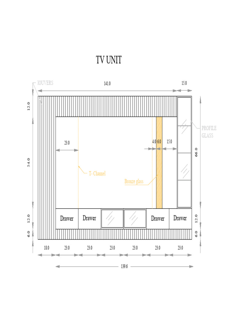 TV Unit Design Specifications | PDF