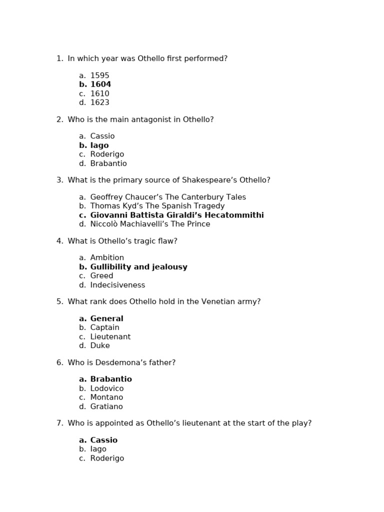 Othello | PDF