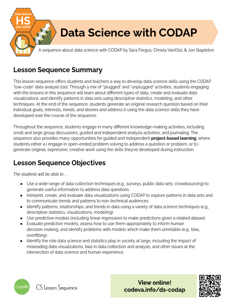 Data Science Skills with CODAP | PDF | Data Science | Comma Separated ...