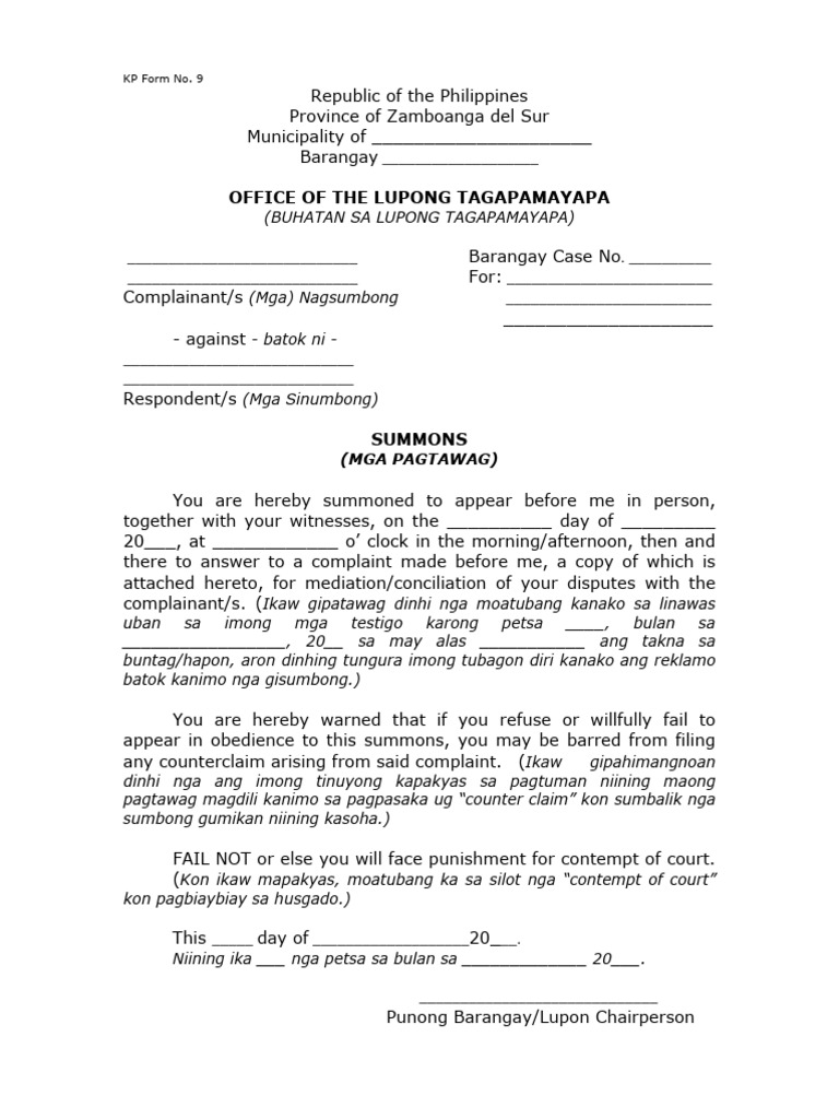 KP Form N09 Back To Back | PDF | Practice Of Law | Justice