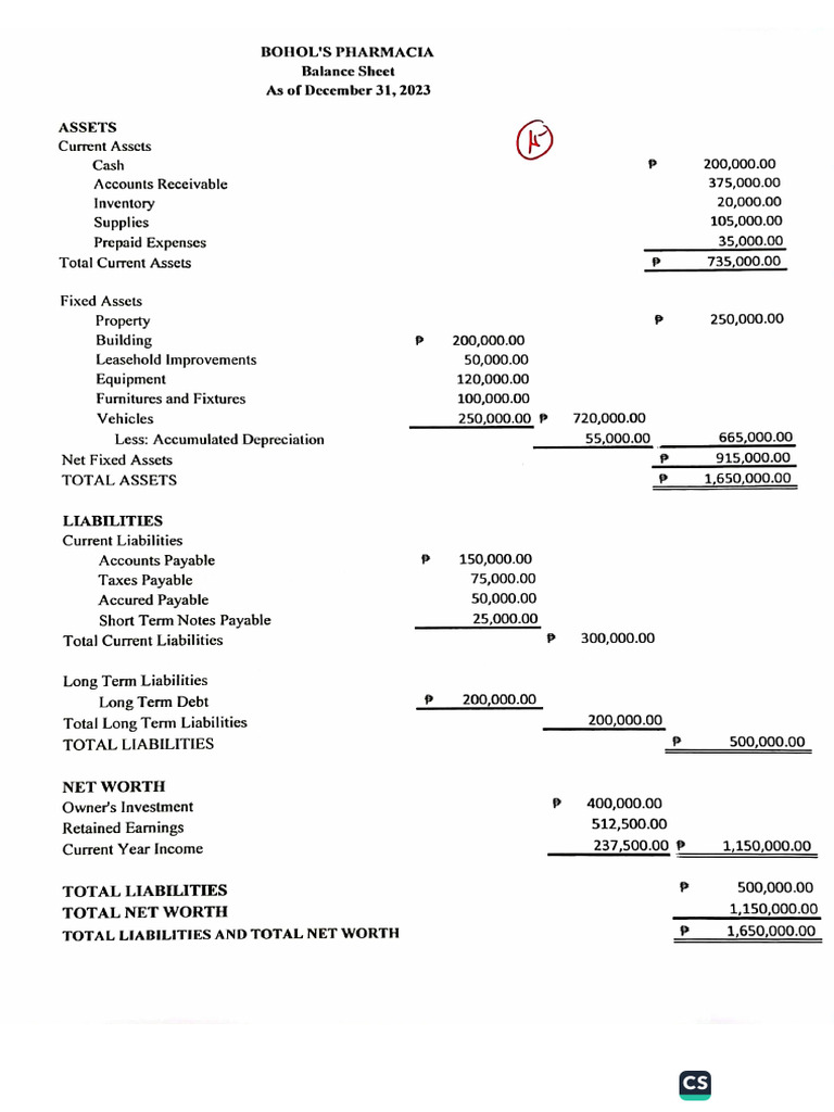 Financial Statements Sample | PDF