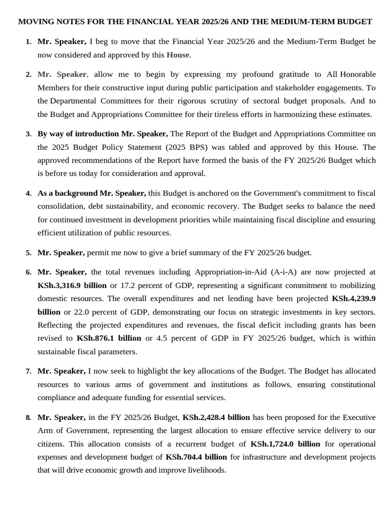 FY 2025/26 Medium-Term Budget Overview | PDF | Budget | Fiscal Year