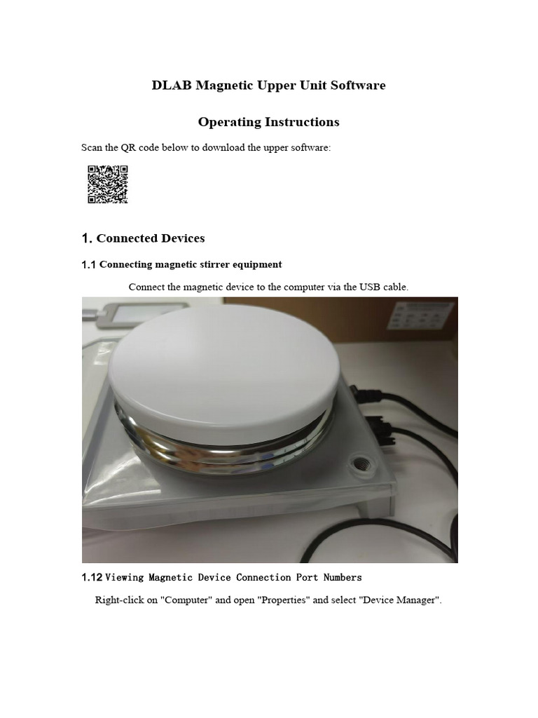 DLAB Magnetic Stirrer Software Guide | PDF | Device Driver | Usb