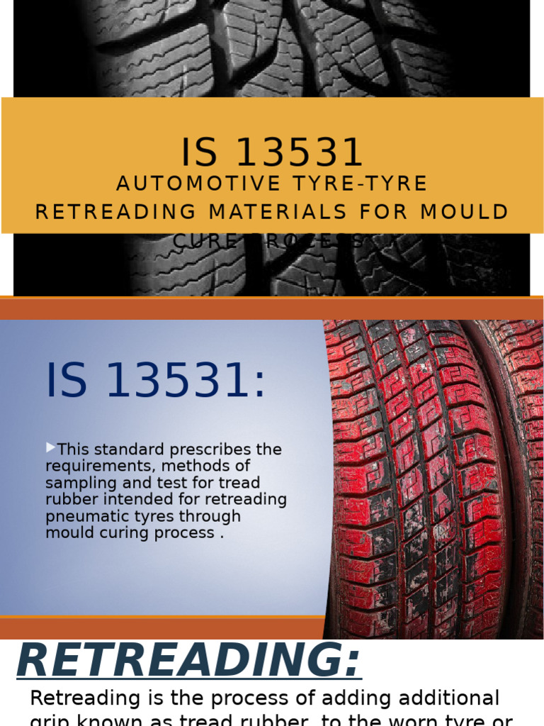 Tyre Retreading Standards and Materials | PDF | Tire | Natural Rubber