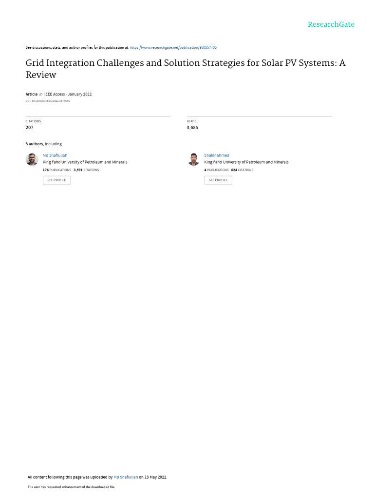 Solar PV Grid Integration Challenges | PDF | Photovoltaics ...