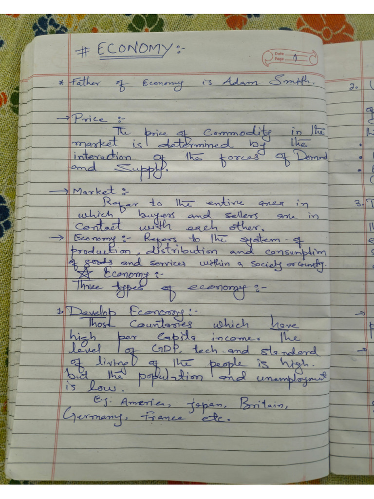 Economy Short Notes | PDF