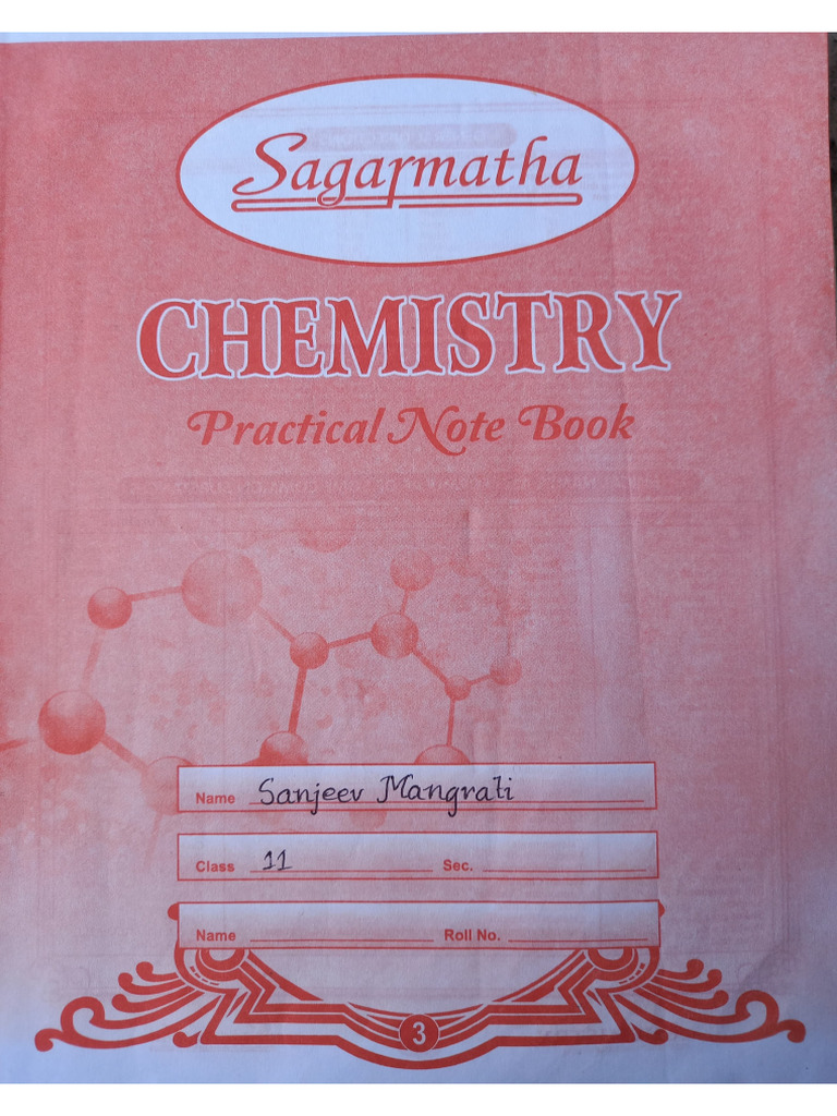 Class 11 Chemistry Practical Pdf