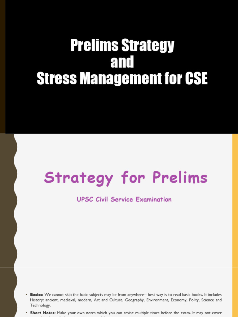 Prelims Strategy & Stress Management for UPSC | PDF | Stress (Biology ...