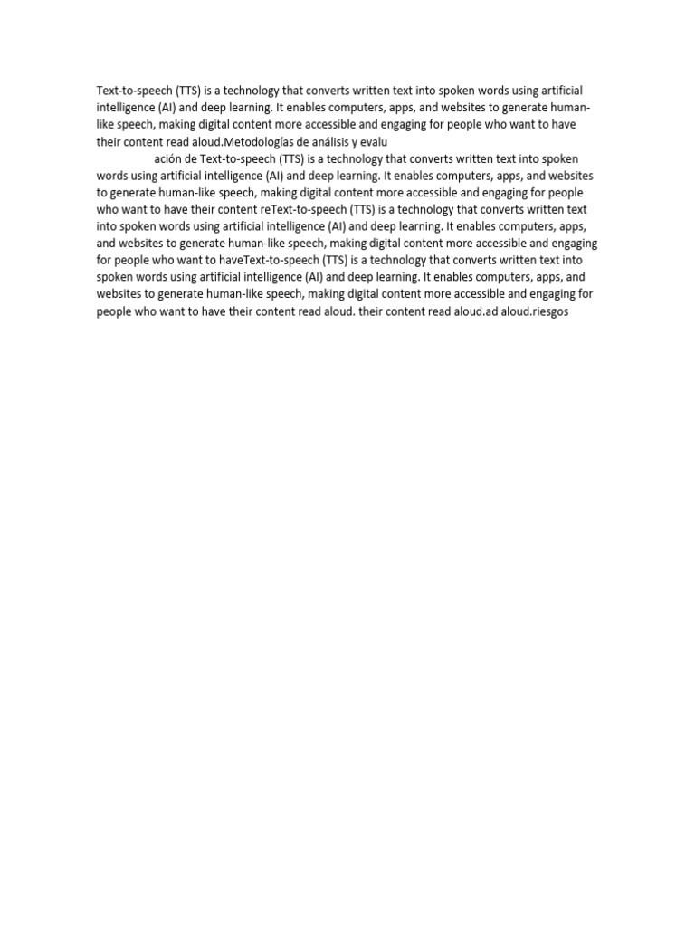 Understanding Text-to-Speech Technology | PDF