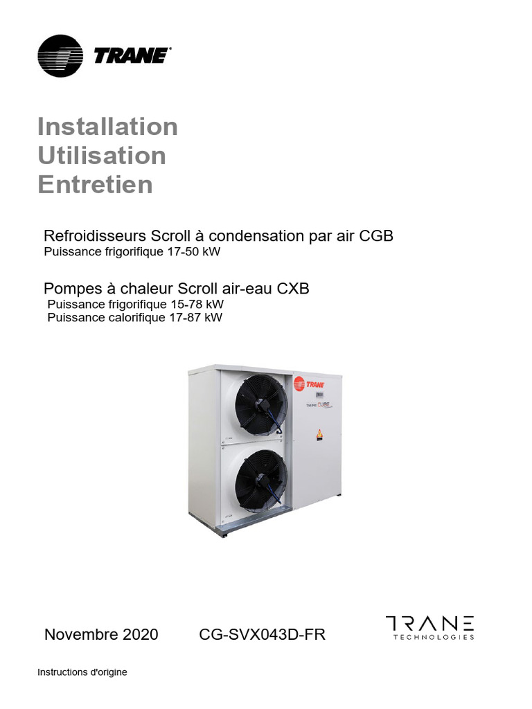 Guide d'installation et d'entretien CGB/CXB | PDF | Tuyau | Eau