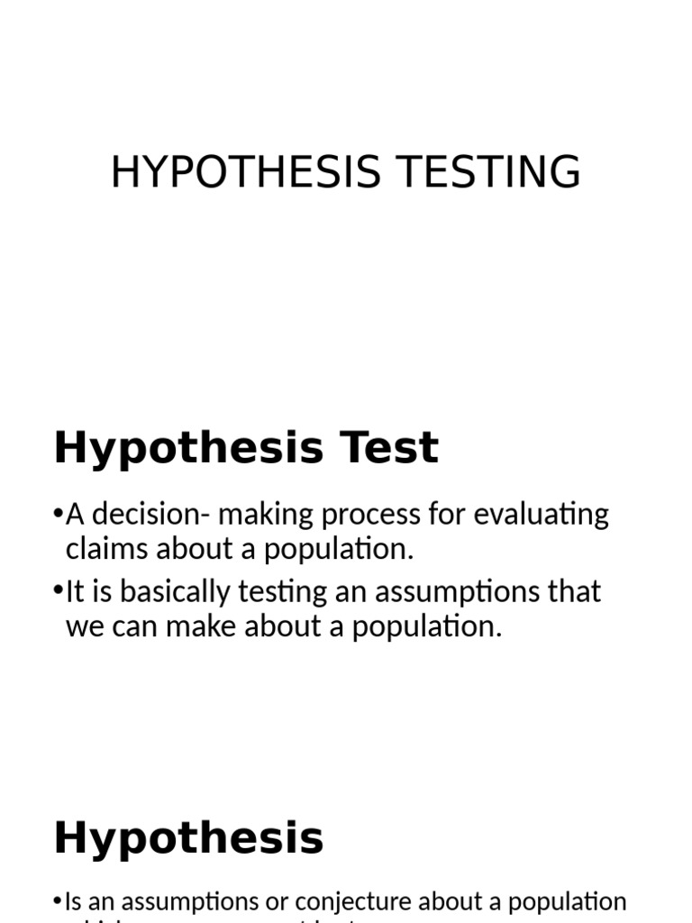 Hypothesis Testing Explained | PDF