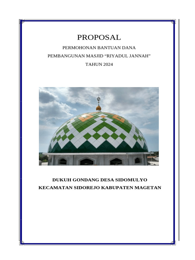 Permohonan Dana Pembangunan Masjid 2024 | PDF