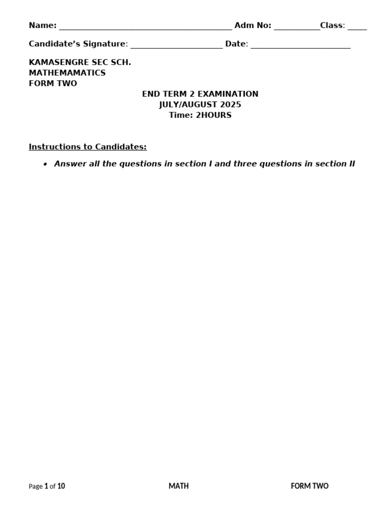 Mathematics F2 QS | PDF | Euclidean Geometry