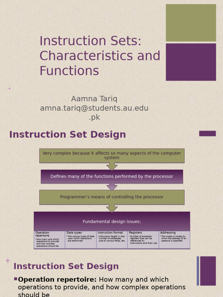 Instruction Set Design Overview | PDF | Integer (Computer Science ...