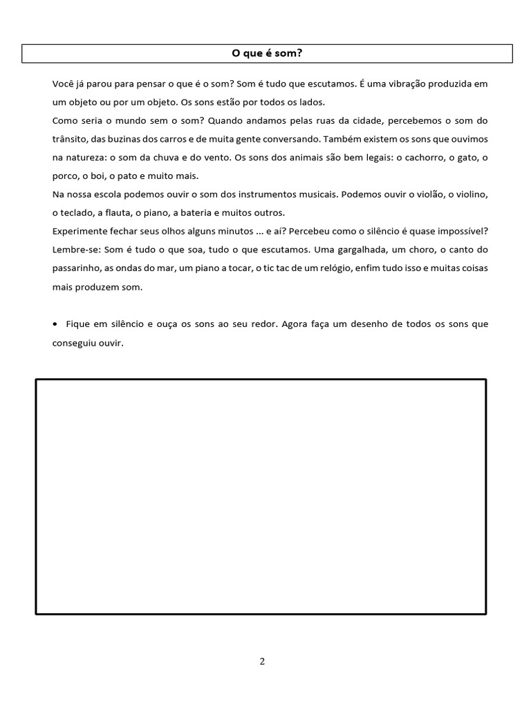 O Que é Som: Tipos e Características | PDF | Som | Clave