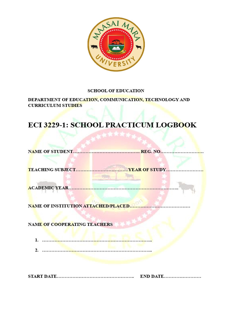 School Practicum Logbook Template | PDF