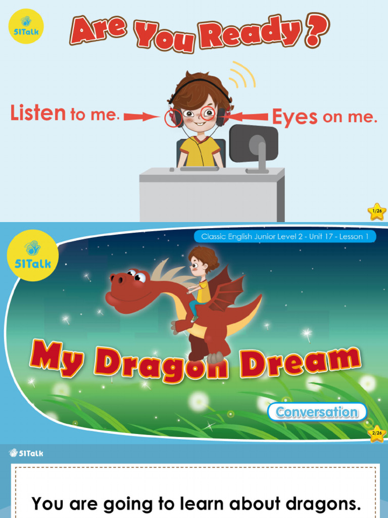 Level 2 - Unit 17 - Lesson 1 - My Dragon Dream | PDF