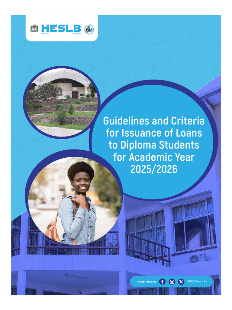 HESLB Loan Guidelines for Diploma 2025/26 | PDF | Engineering ...