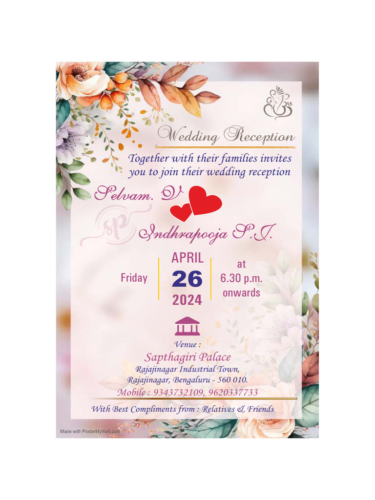 Tagaytay Wedding Reception Invitation | PDF