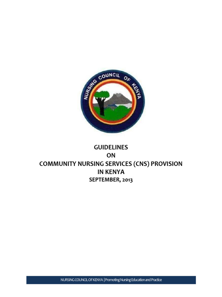Community Nursing Services Guidelines | PDF | Nursing | Management Of ...