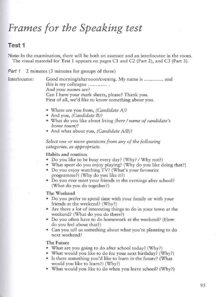 Speaking Sets | PDF