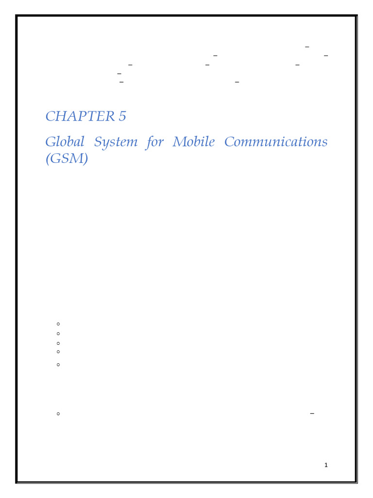 MC - Unit III | PDF | Gsm | Telecommunications Standards