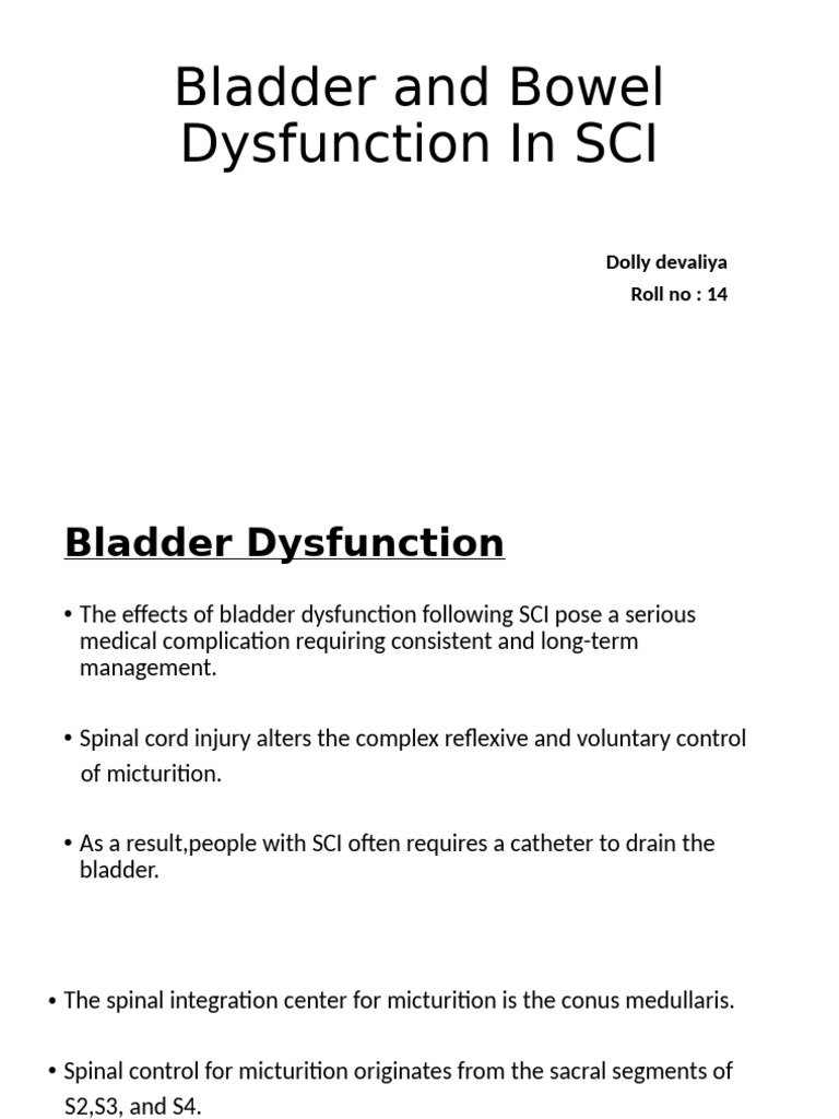 Neurogenic Bladder and Bowel Management | PDF | Urination | Urinary ...