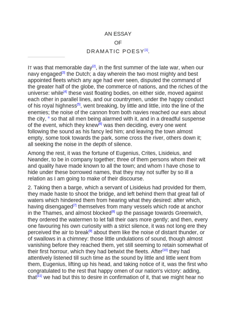 An Essay of Dramatic Poesy | PDF | Oedipus | Tragedy