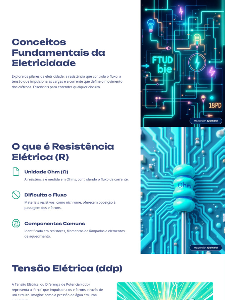 Conceitos Básicos de Eletricidade | PDF | Resistência elétrica e ...