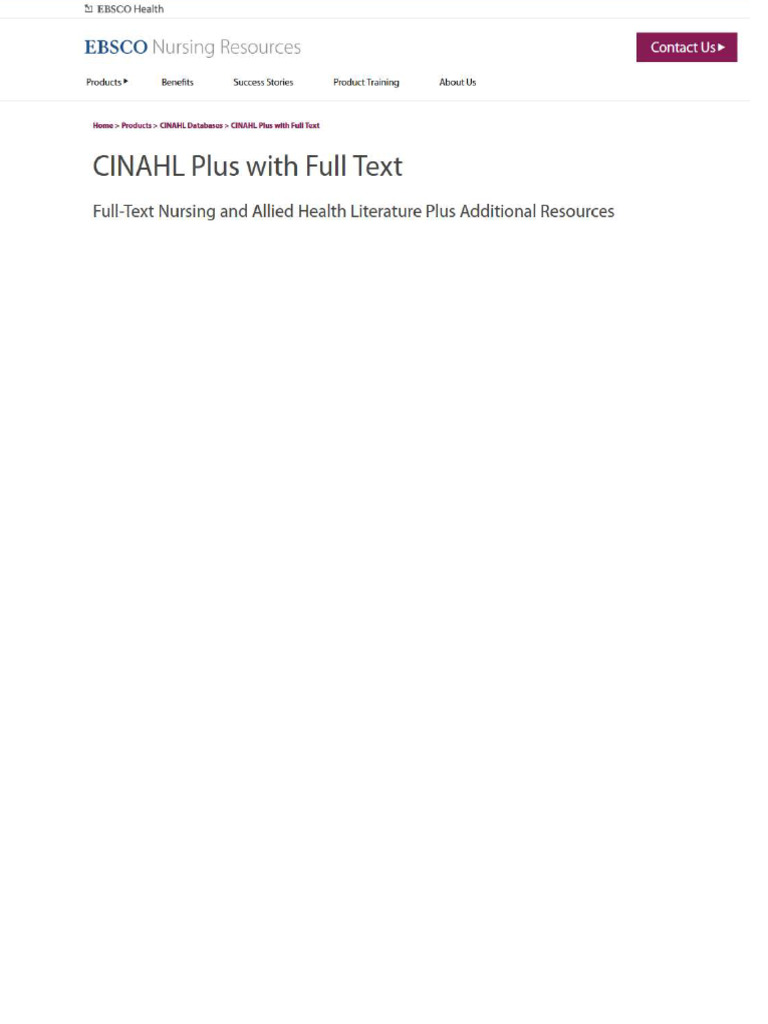 CINAHL Document Types Explained | PDF | Thesis | Randomized Controlled ...