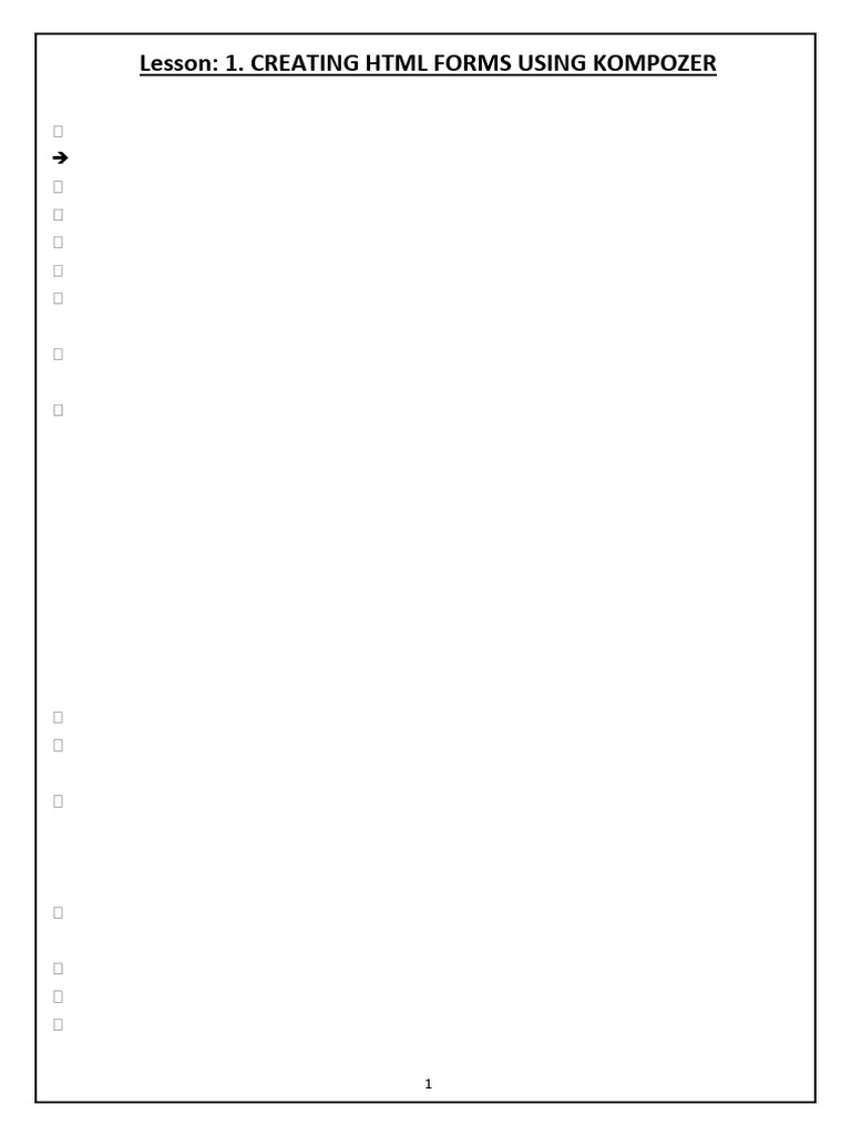 HTML Forms Creation with KompoZer | PDF | Html | World Wide Web
