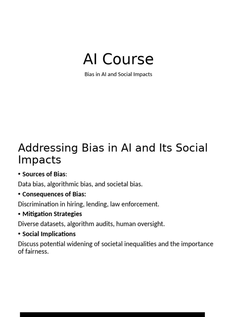 Addressing AI Bias and Social Impact | PDF