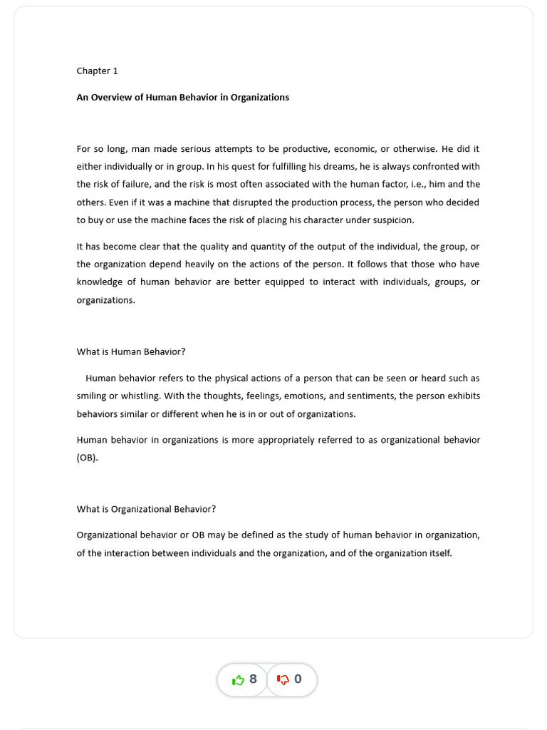 Understanding Organizational Behavior | PDF | Humanistic Psychology ...