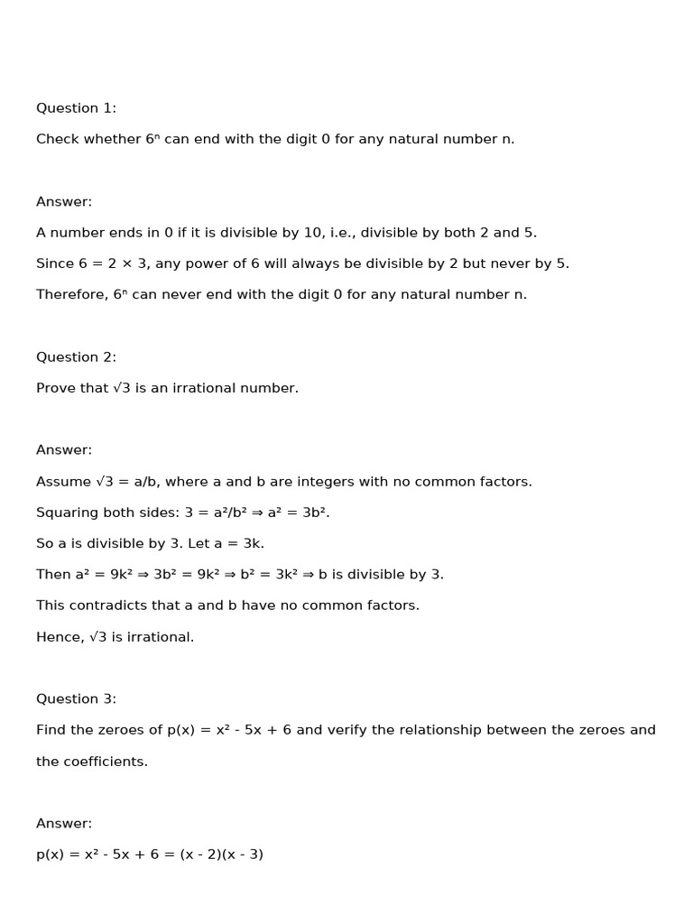 Powers of 6 and Irrational Numbers | PDF
