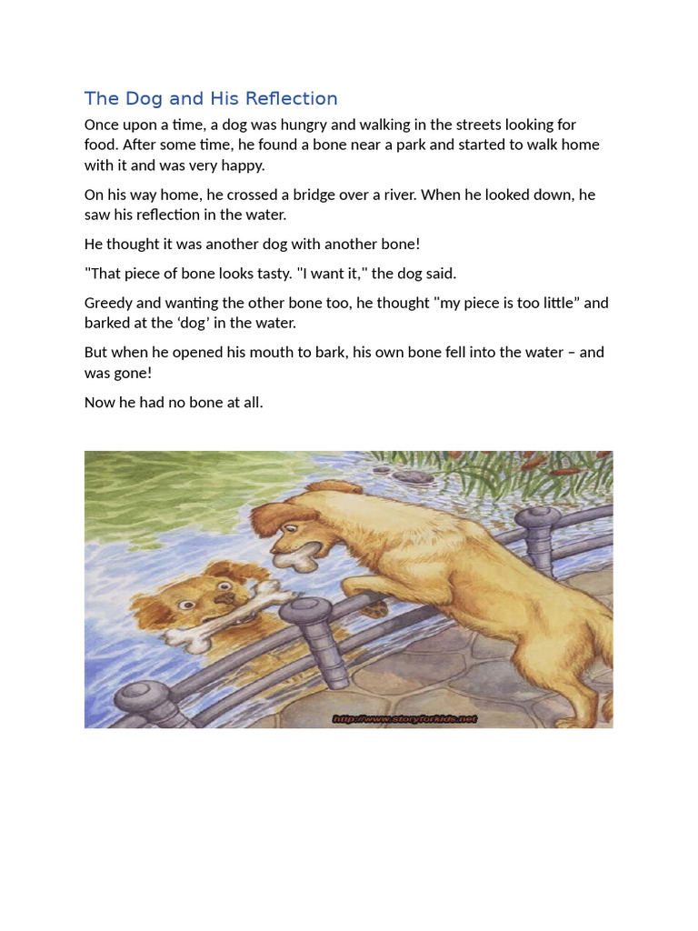 The Dog and His Reflection | PDF