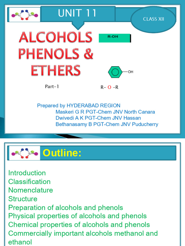 Alcohols, Phenols, and Ethers Overview | PDF | Ether | Aldehyde