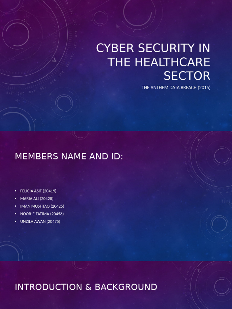 Cyber Security in The Healthcare Sector | PDF