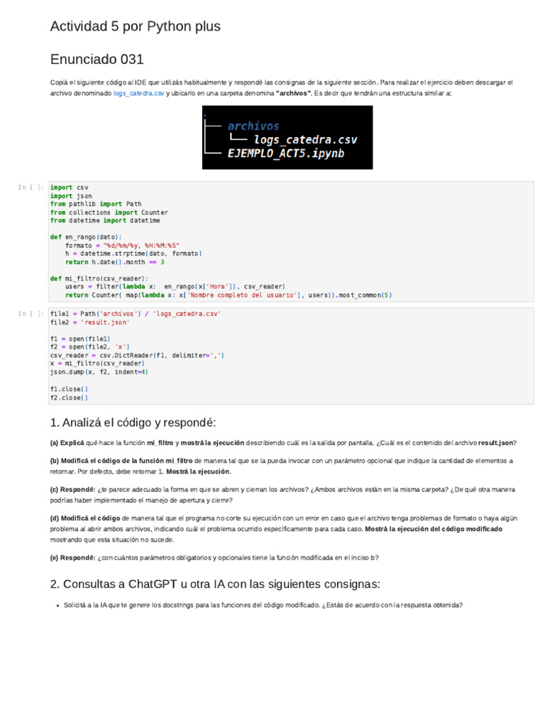 Análisis y Modificación de Código en Python | PDF