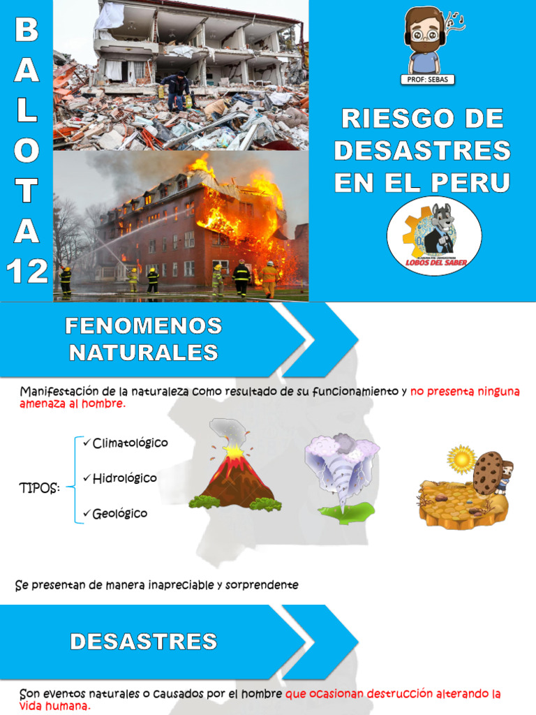Riesgos de Desastres en Perú: Tipos y Gestión | PDF | Defensa Civil ...