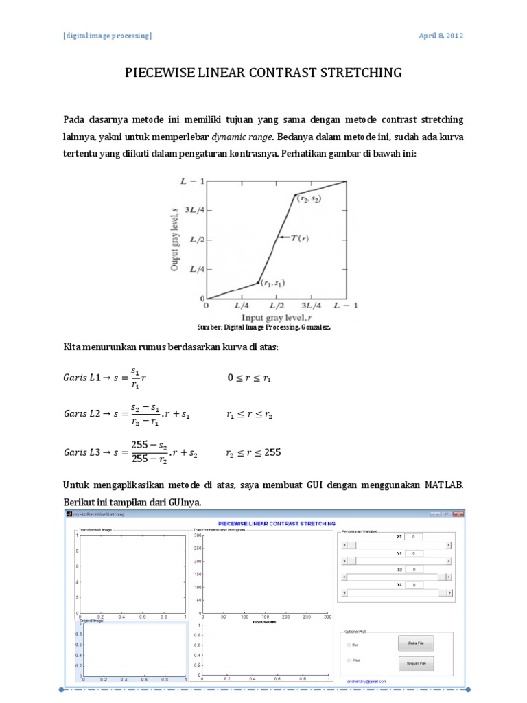Metode Piecewise Linear Contrast Stretching | PDF | Metode & Bahan Ajar ...