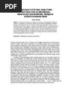 Download Apresiasi Estetika Dan Etnis Multikultur Di Indonesia1 by Iwan Tara SN88816051 doc pdf