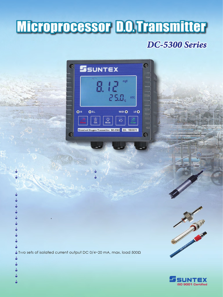DC 5300 Microprocessor D.O. Transmitter | PDF | Sensor | Celsius