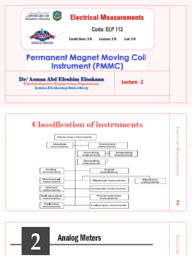 Electrical Measurements Course Overview | PDF | Electrical Components ...