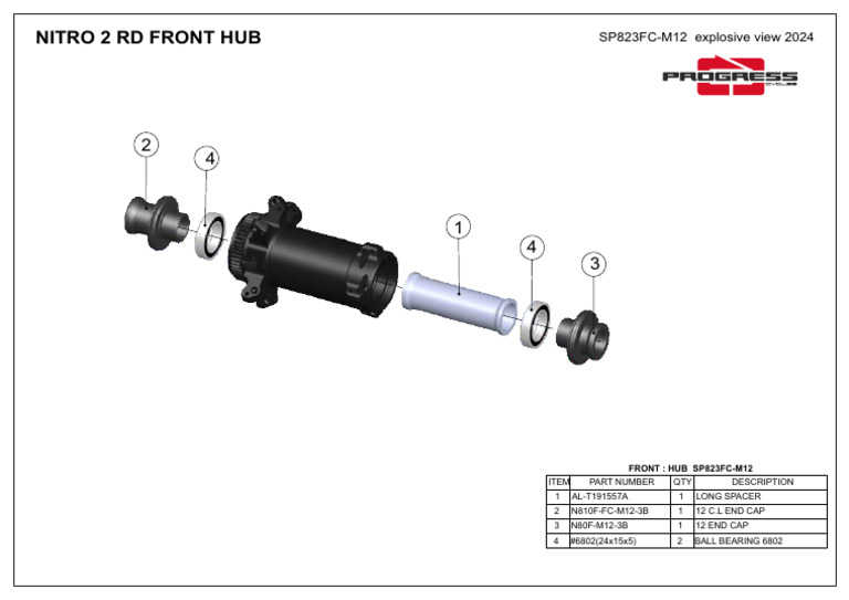 Nitro 2 RD Front Hub Parts List | PDF