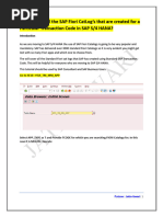 Finding SAP Fiori Catalogs by T-Code | PDF