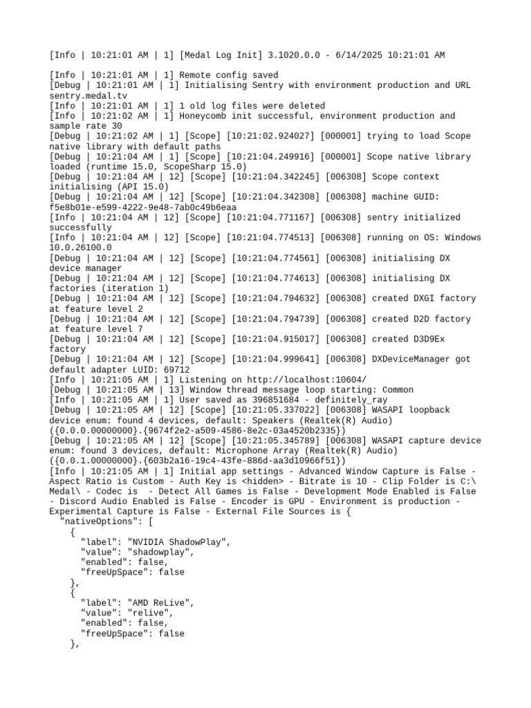Medal Log Initialization Report | PDF | Graphics Processing Unit ...