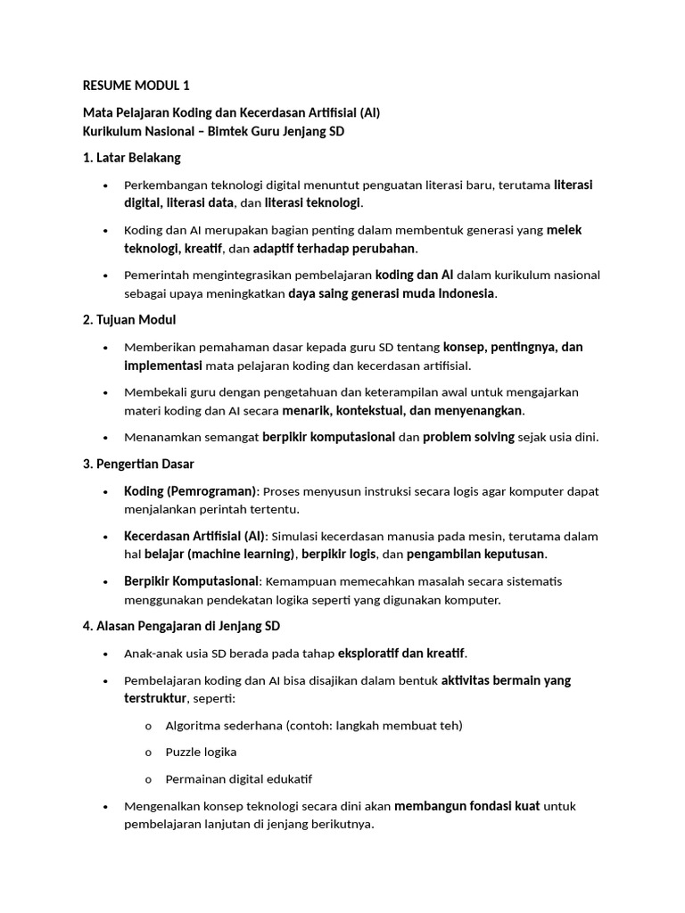Resume Modul 1 | PDF