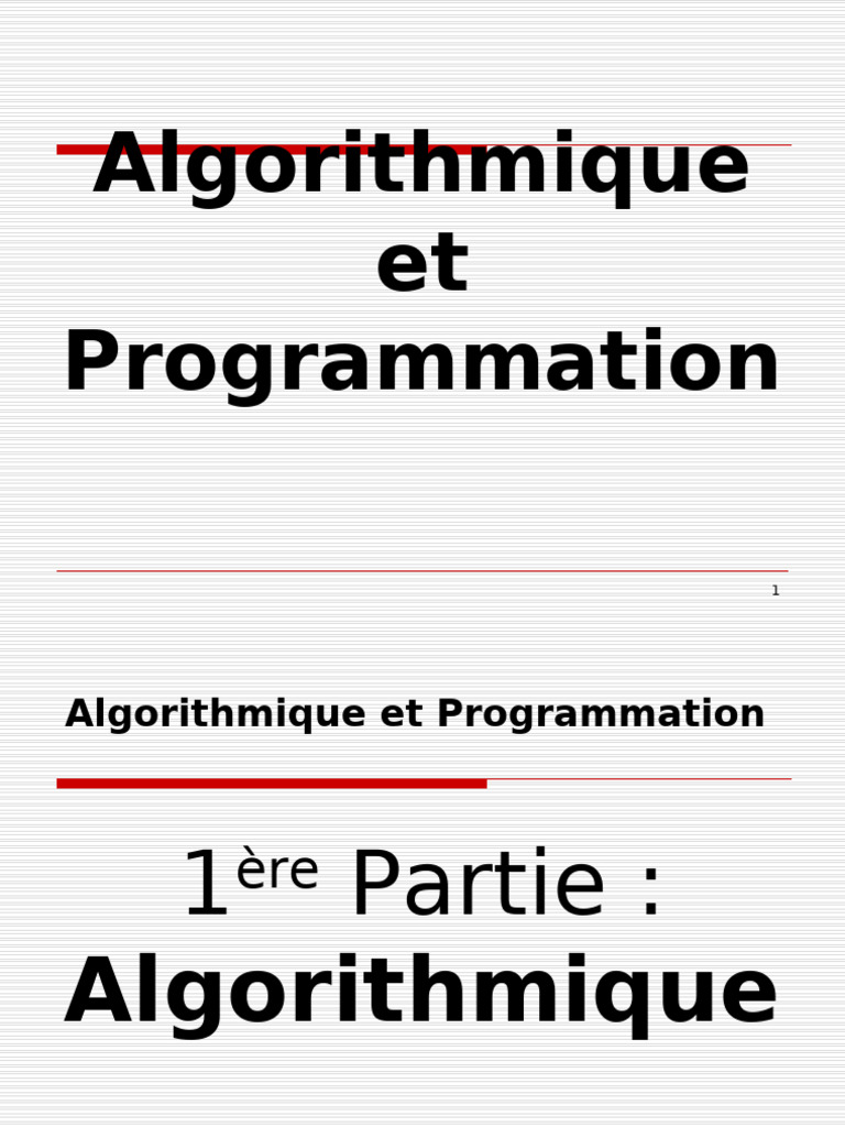 Introduction à l'Algorithmique | PDF | Programmation informatique ...