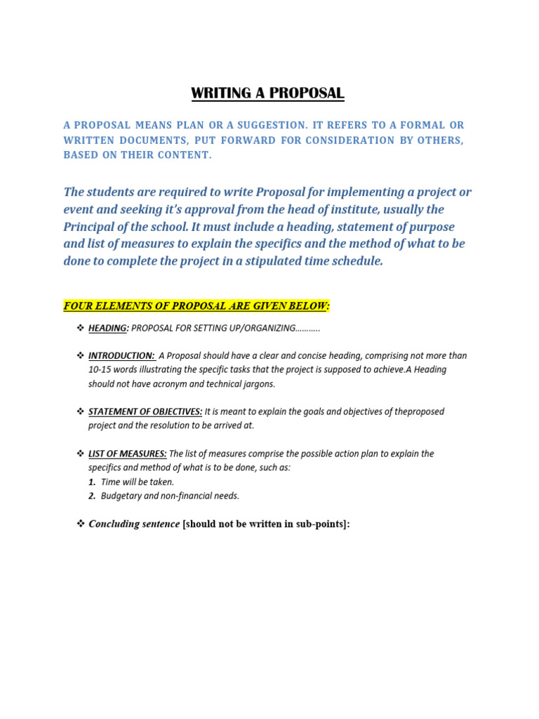 Student Proposal Writing Guide | PDF | Science